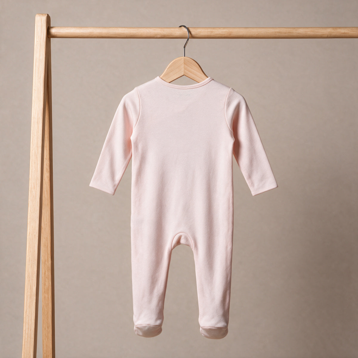Bunny-Print Sleepsuit (Pink)