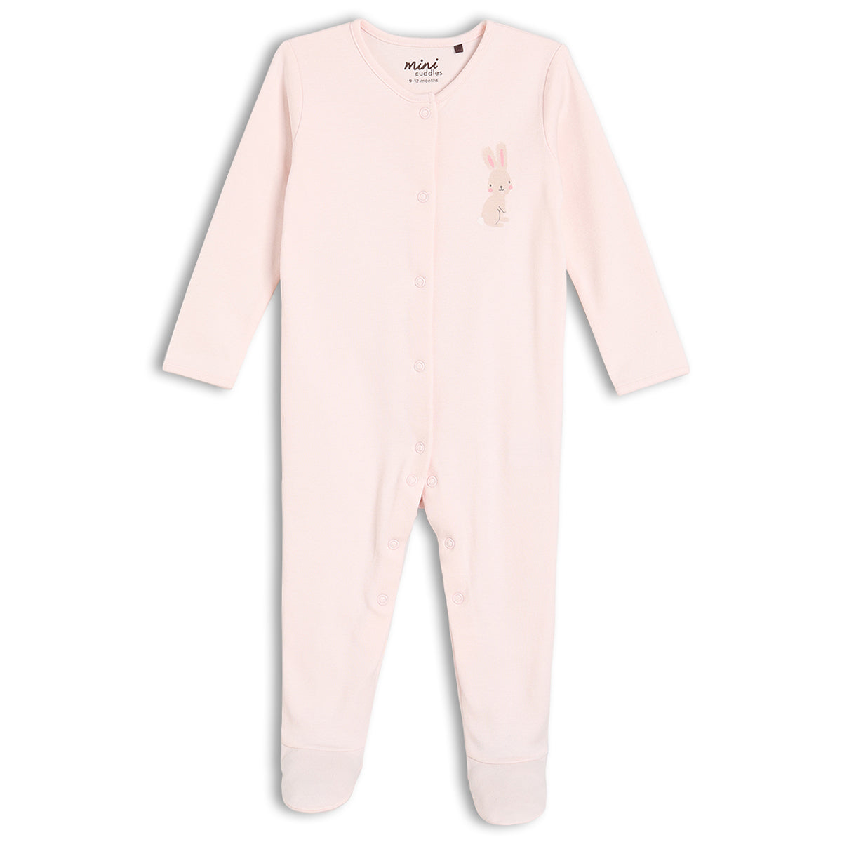 Baby Girls 2pk Rainbow Printed Sleepsuits, Multicolour