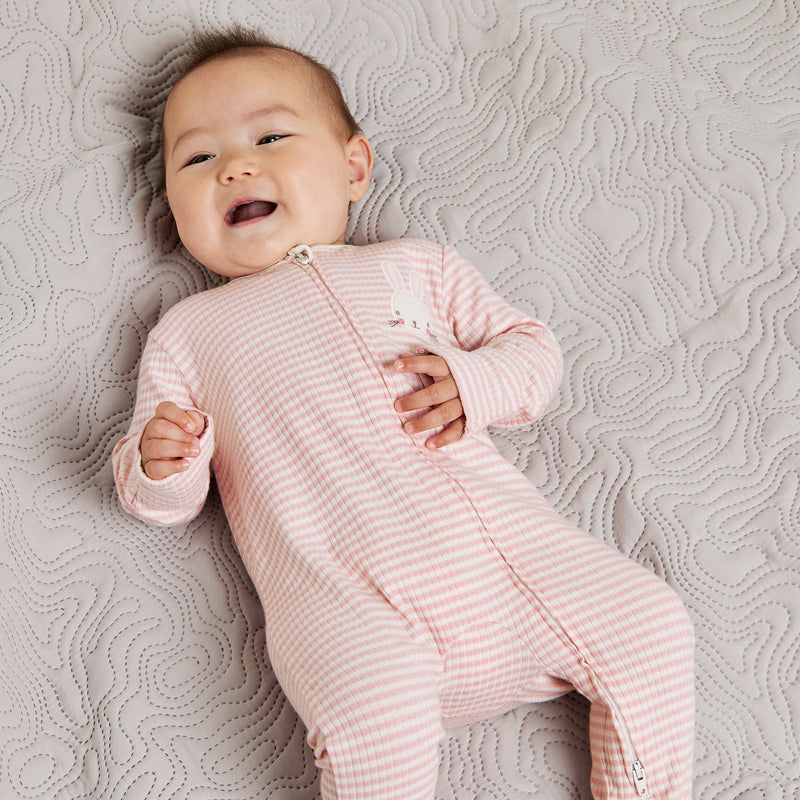 Striped Sleepsuit (Pink)
