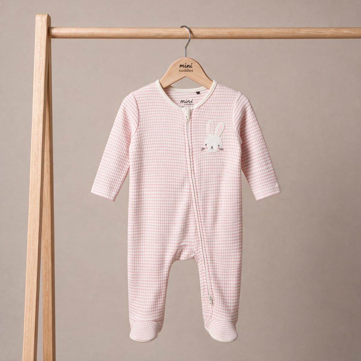 Striped Sleepsuit (Pink)