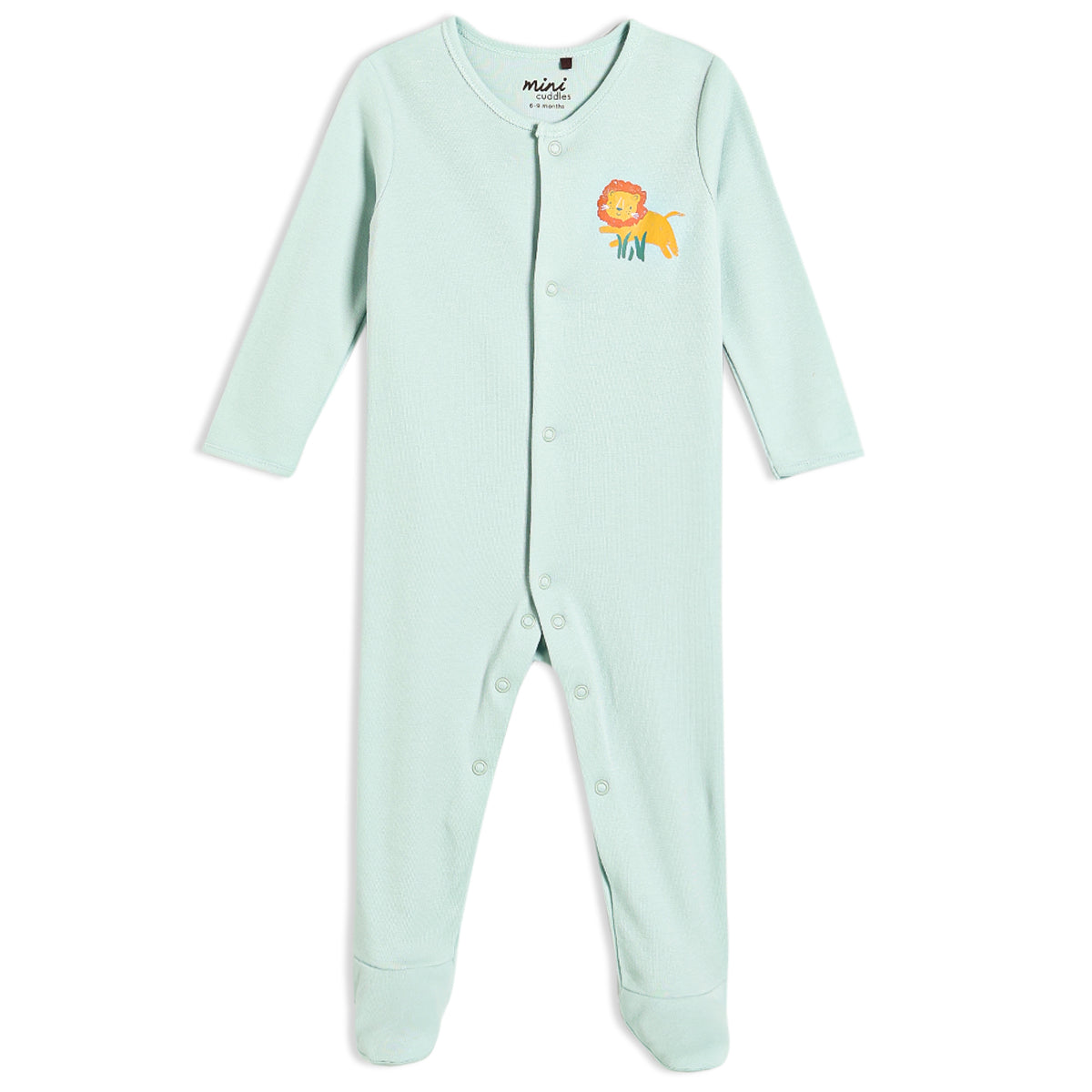 Baby Unisex 2pk Animal Printed Sleepsuits, Multicolour