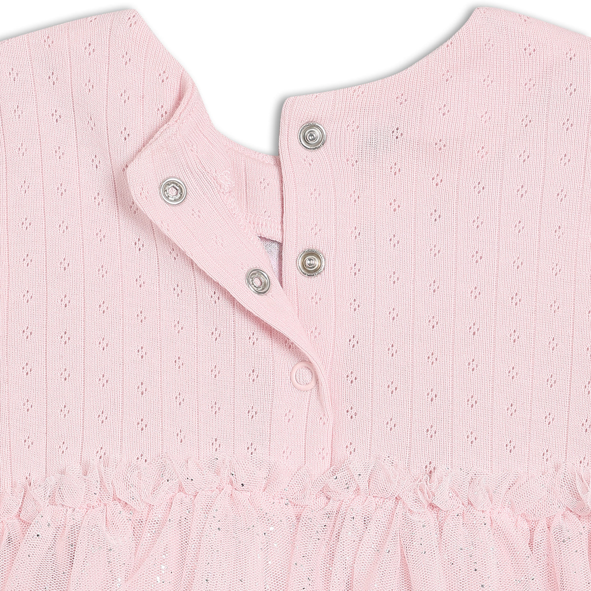 Baby Girls Floral Embroidered Dress, Pink