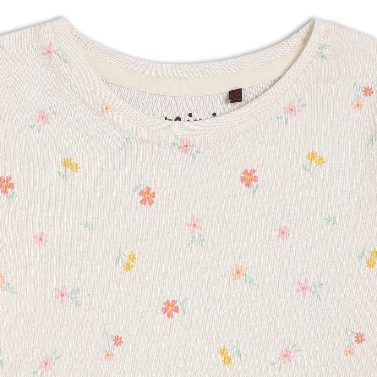 Baby Girls Floral Embroidered Dungaree 3pc Set, Green