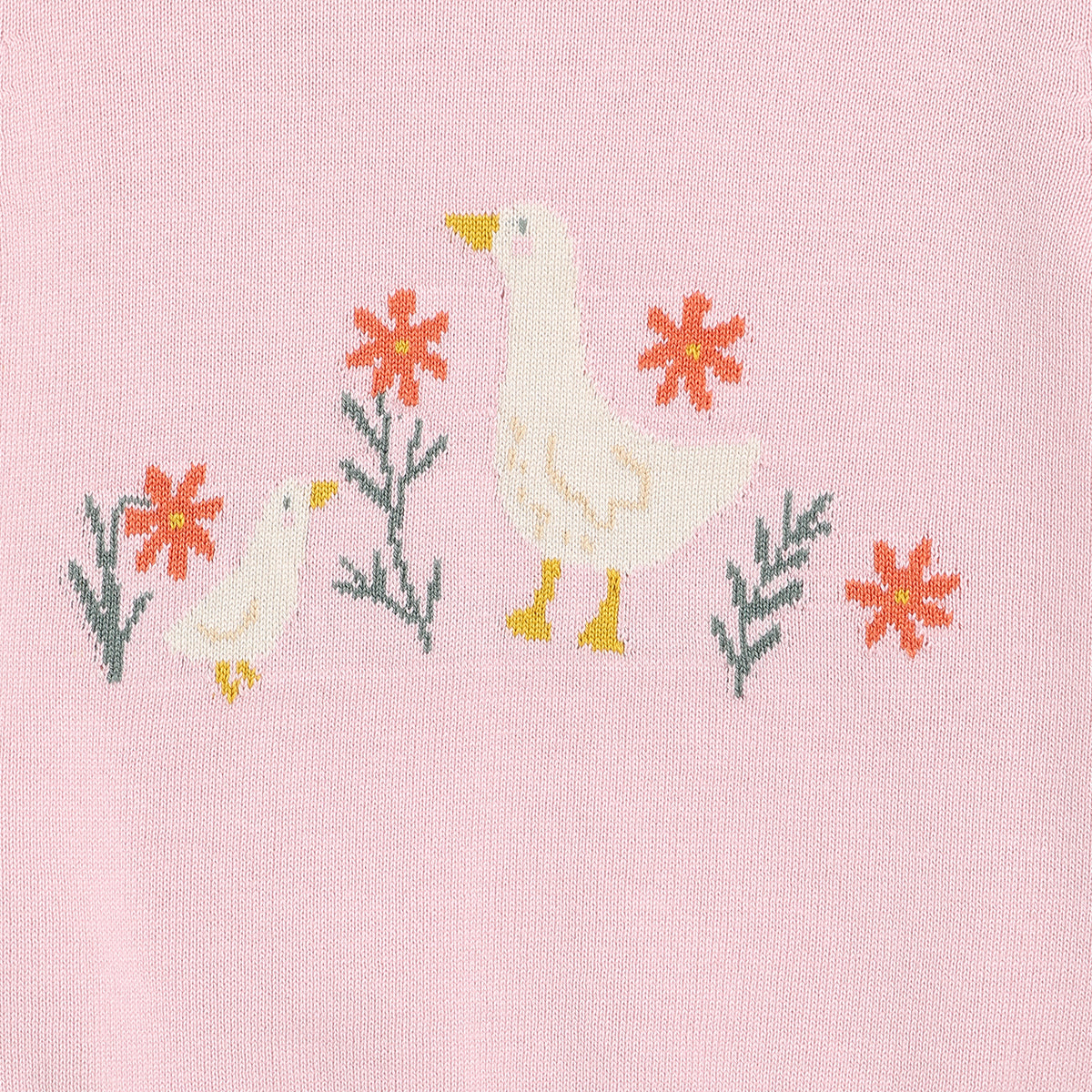 Baby Girls Knitted Jumper with Collar, Pink