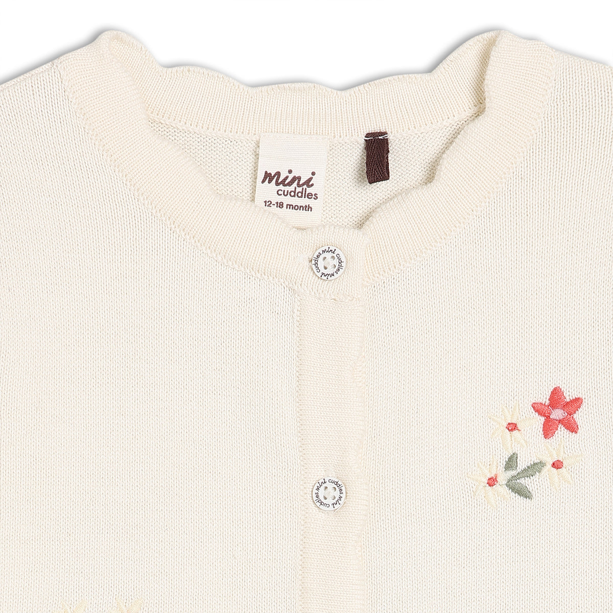 Baby Girls Embroidered Cardigan, White
