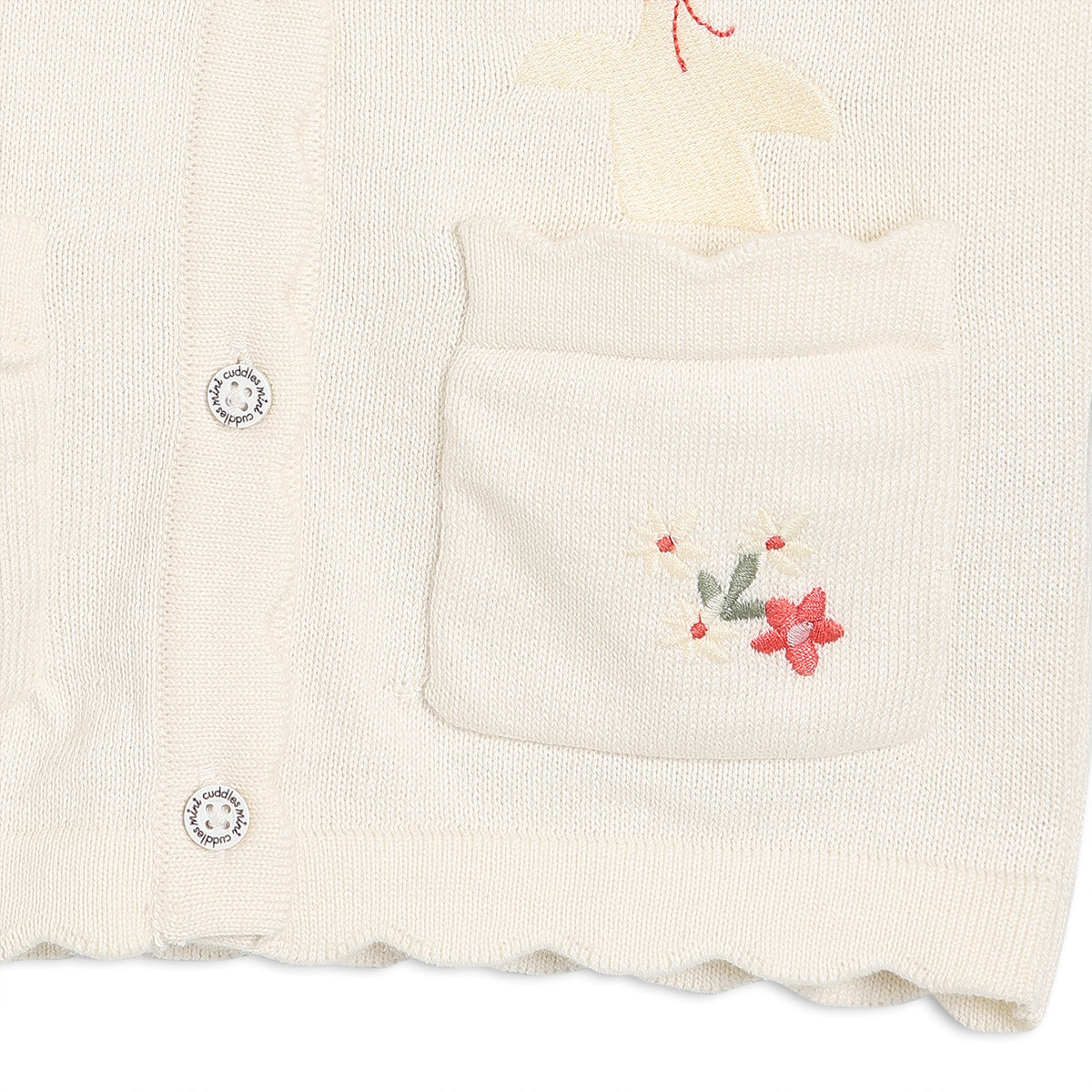 Baby Girls Embroidered Cardigan, White