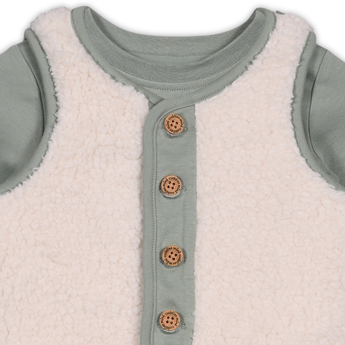 Baby Unisex Sprig Printed Dungaree 3pc Set, Multicolour