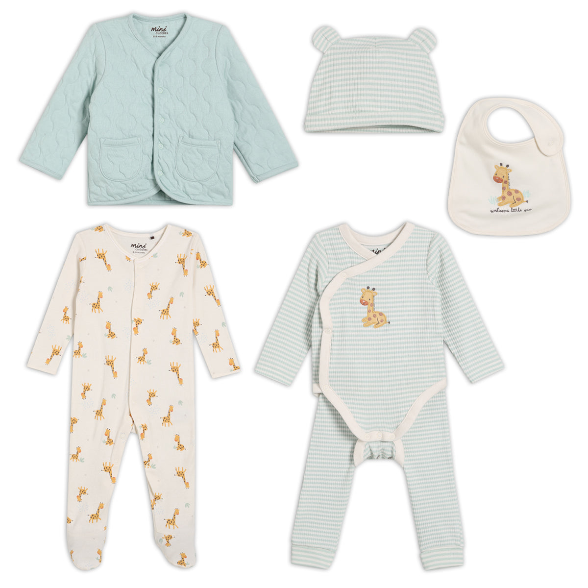 Baby Unisex 6pc Essentials Gift Set, Multicolour