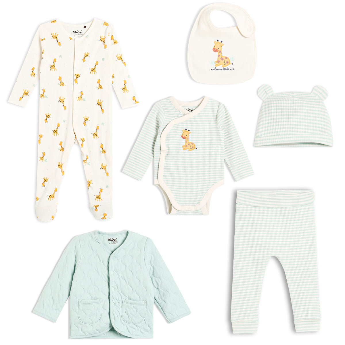 Baby Unisex 6pc Essentials Gift Set, Multicolour