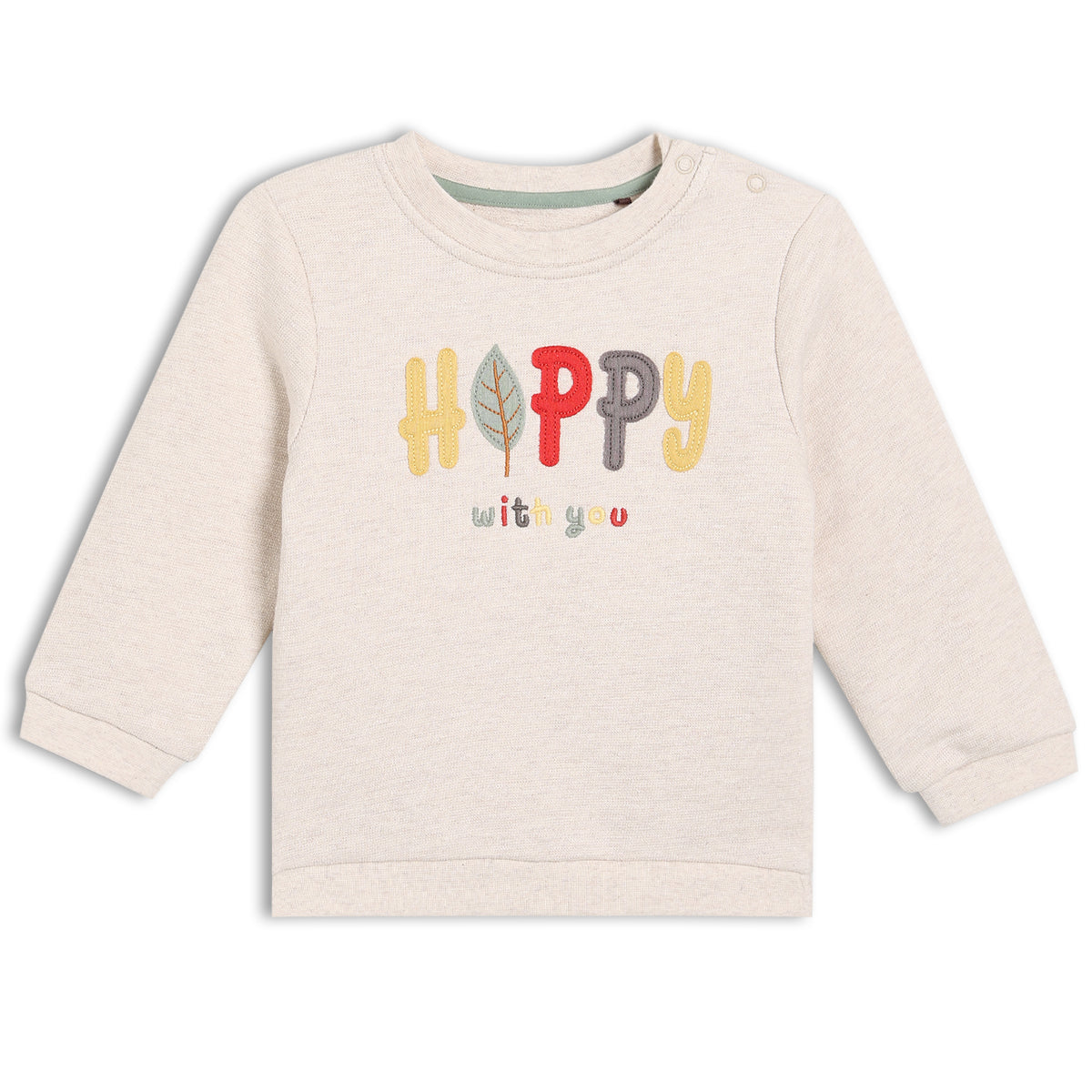 Baby Unisex Graphic Printed Sweatshirt, White