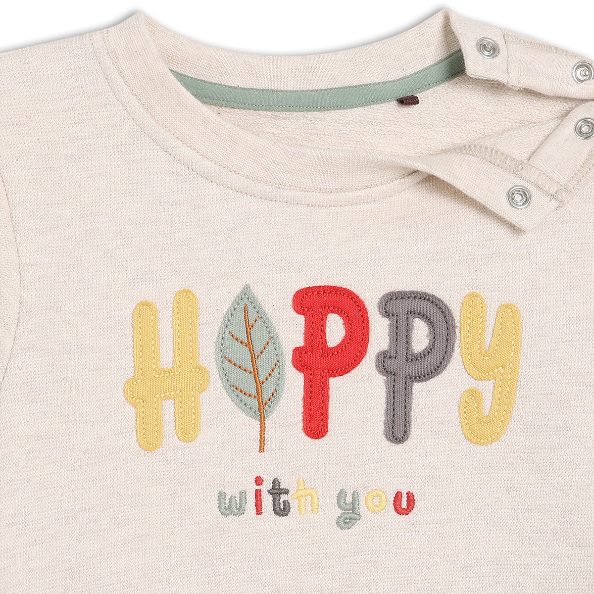 Baby Unisex Graphic Printed Sweatshirt, White