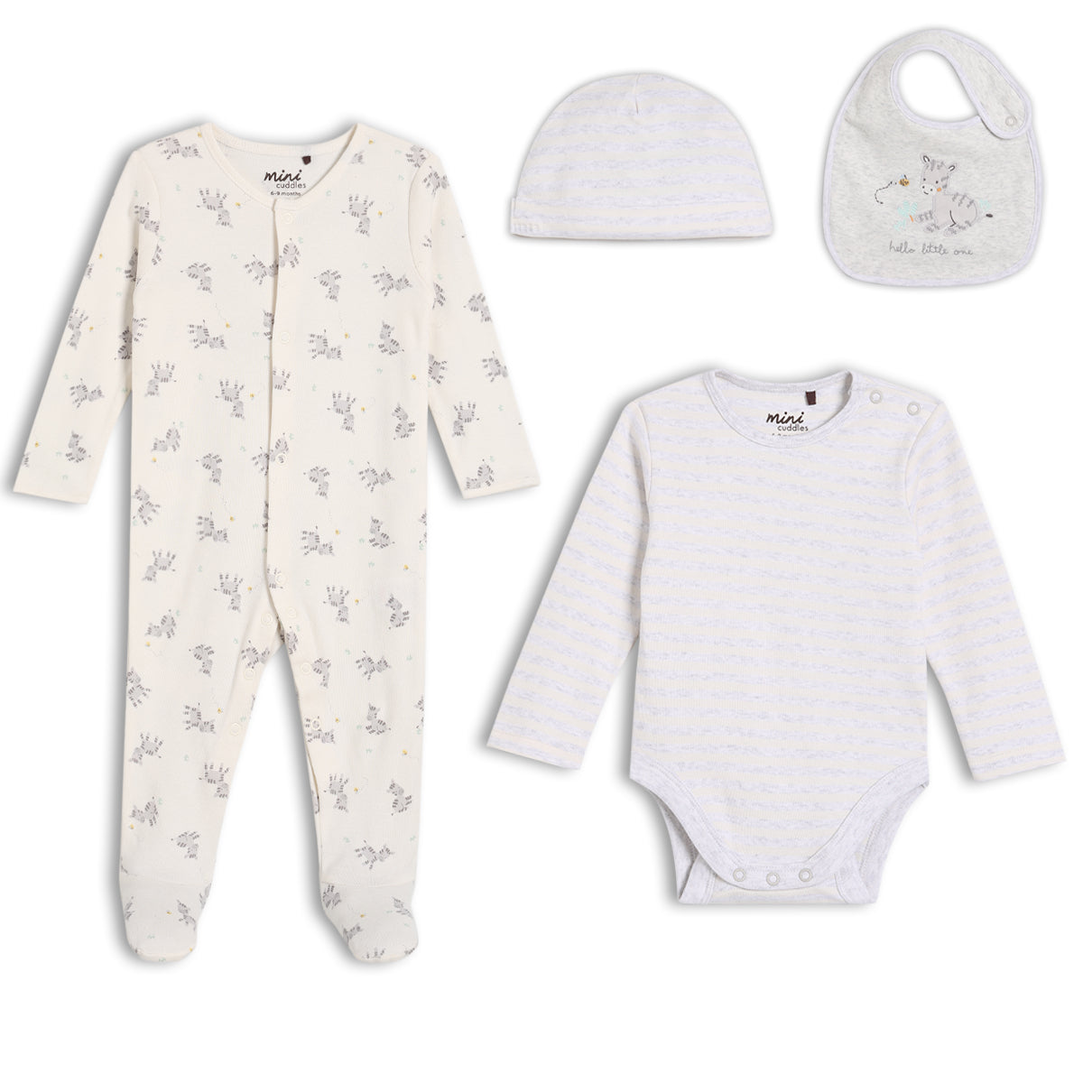 Baby Unisex 4pc Essentials Gift Set, Multicolour