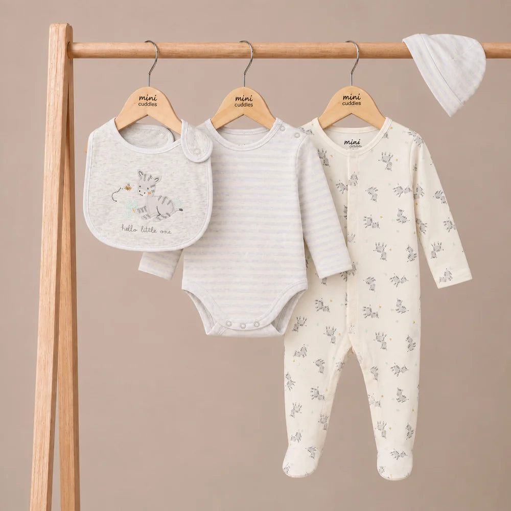 Baby Unisex 4pc Essentials Gift Set, Multicolour