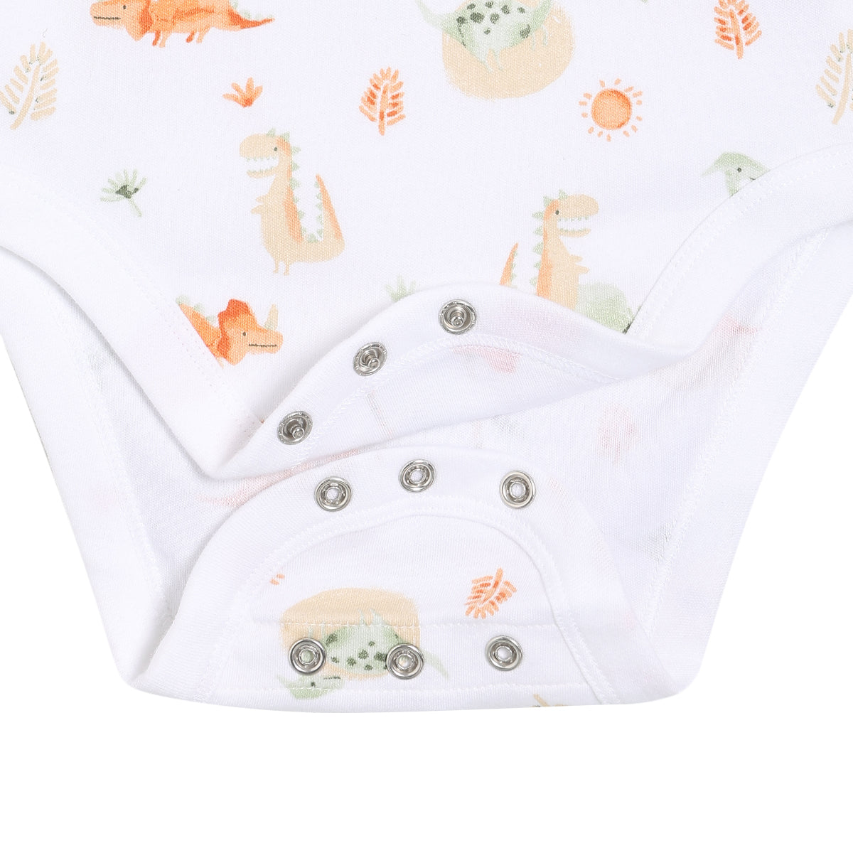 Baby Boys 3pk Dinosaur Print Bodysuits, Multicolour