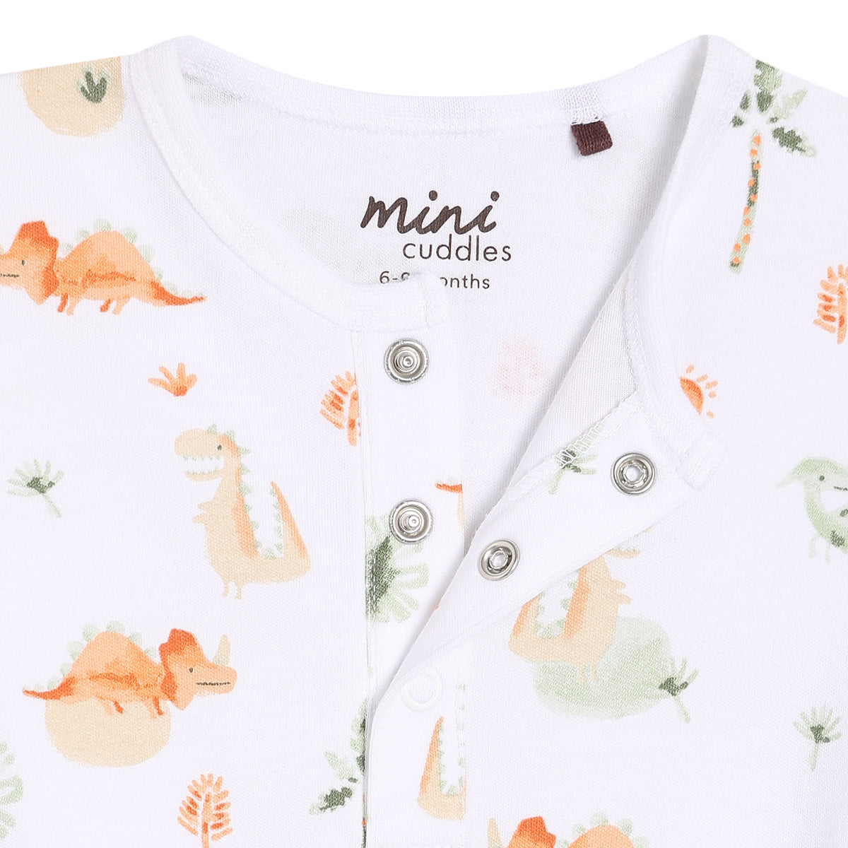 Baby Boys 3pk Dinosaur Print Bodysuits, Multicolour