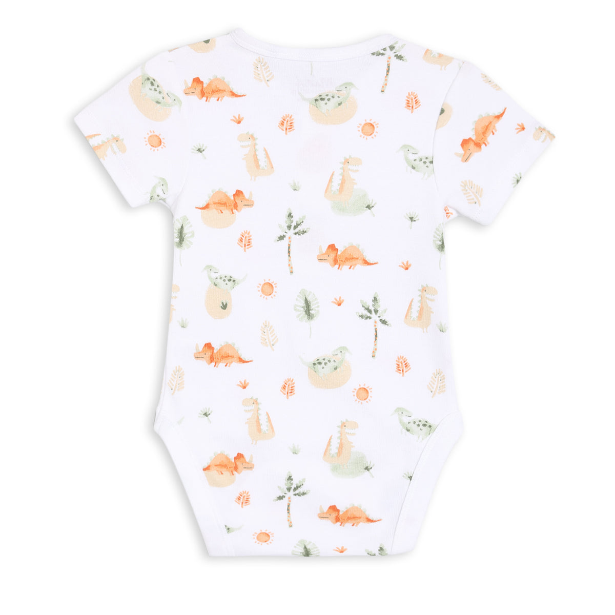 Baby Boys 3pk Dinosaur Print Bodysuits, Multicolour