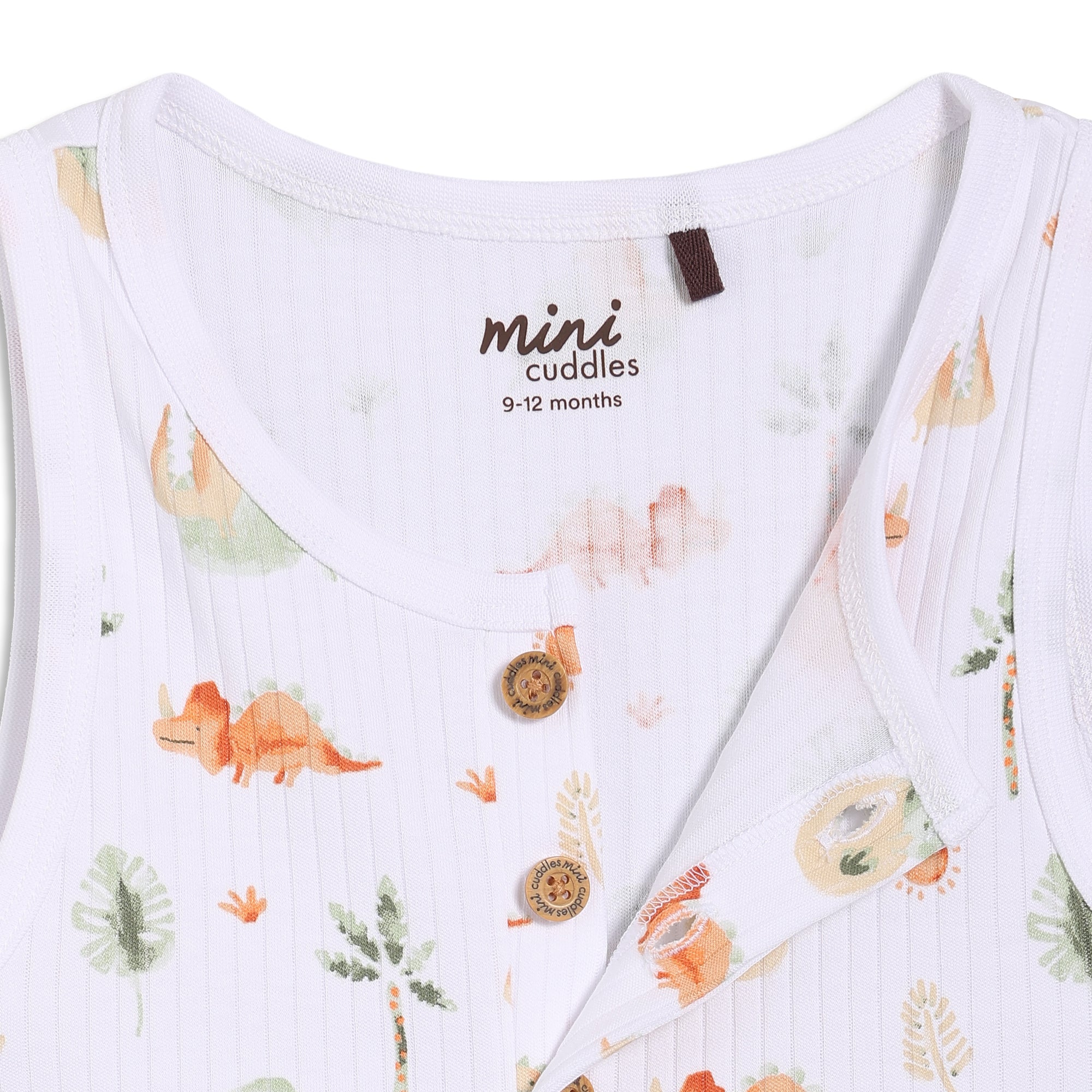 Baby Boys Dinosaur Printed Dungaree Set With Matching Cap, Multicolour