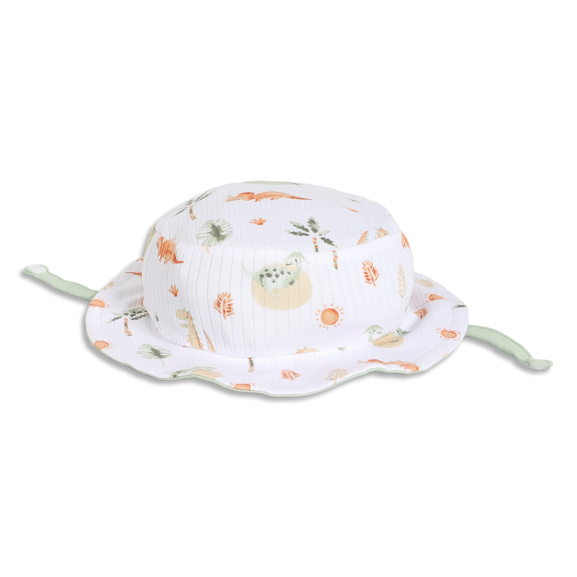 Baby Boys Dinosaur Printed Dungaree Set With Matching Cap, Multicolour