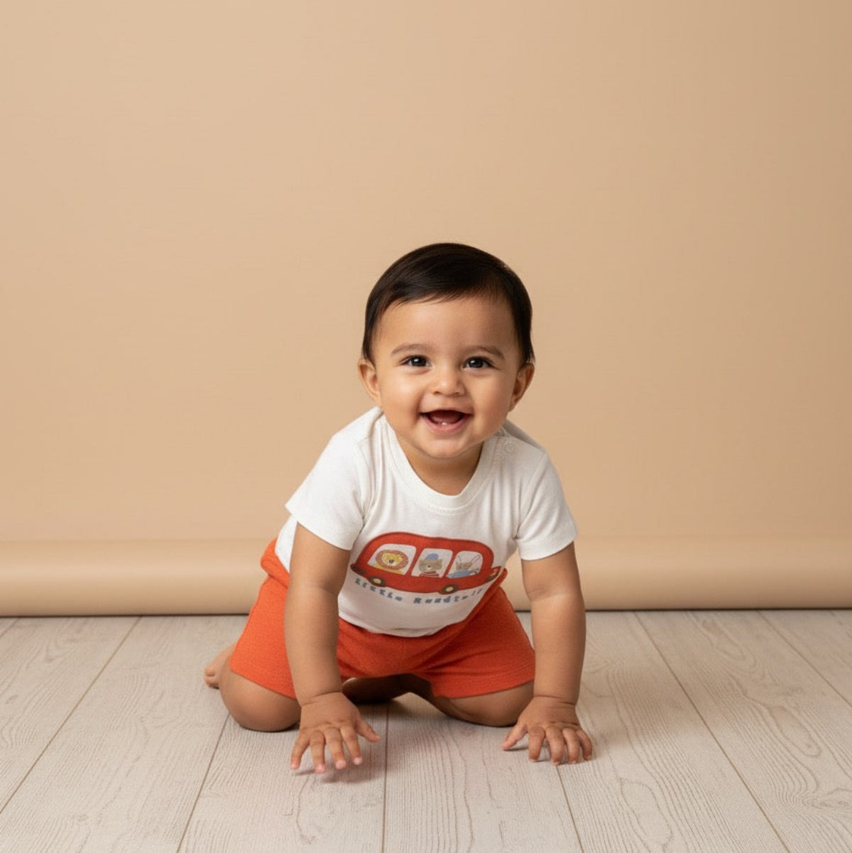 Baby Boys Vehicle Print 2pc Set, Multicolour