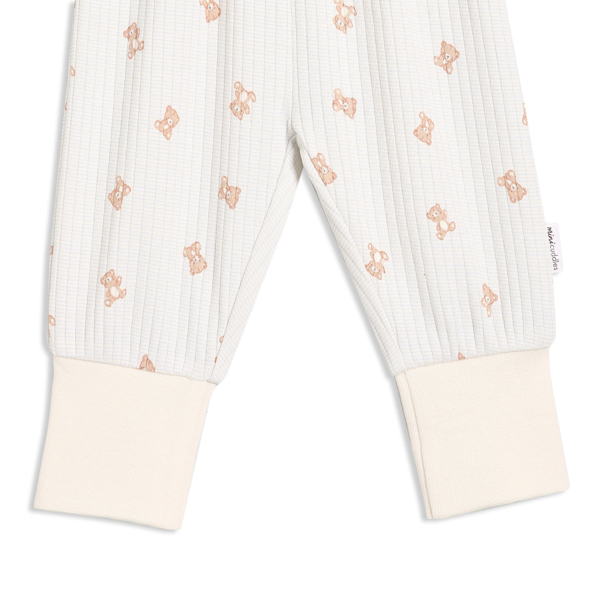 Teddy-Print Top & Bottoms (Blue)
