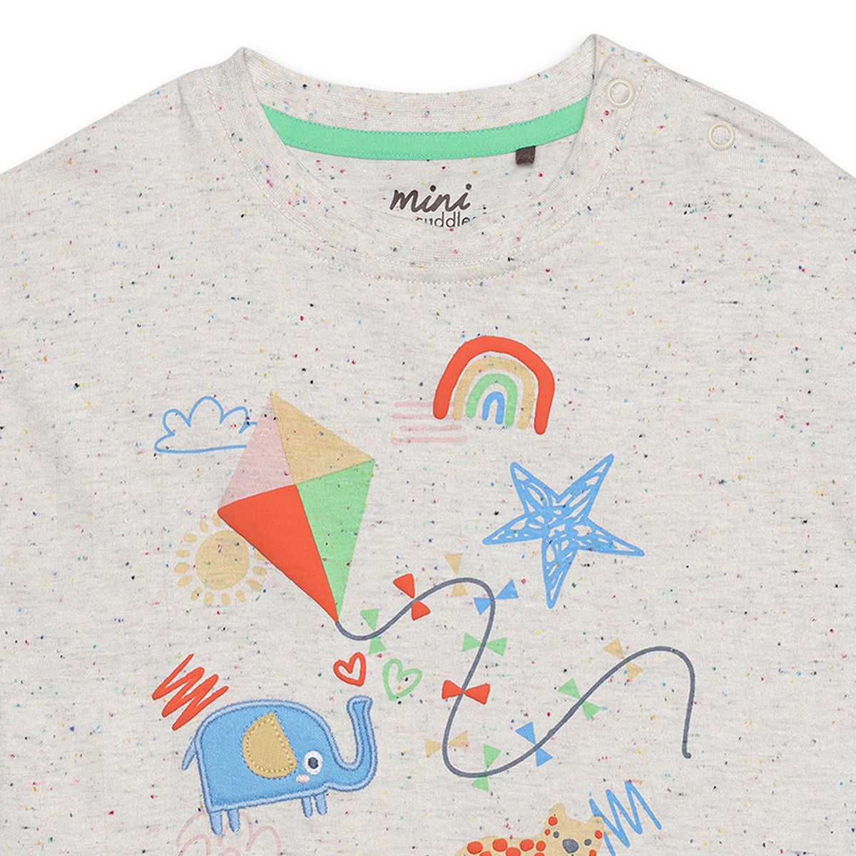 Baby Boys Graphic Printed T-Shirt, Grey