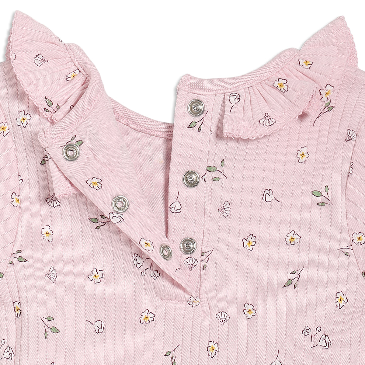 Baby Girls 3pk Floral Printed Bodysuits, Multicolour