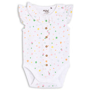 Baby Girls Floral Printed Bodysuit, White