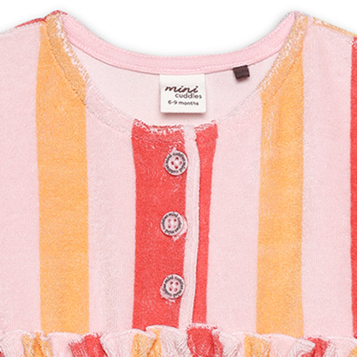 Baby Girls Striped Dress, Multicolour