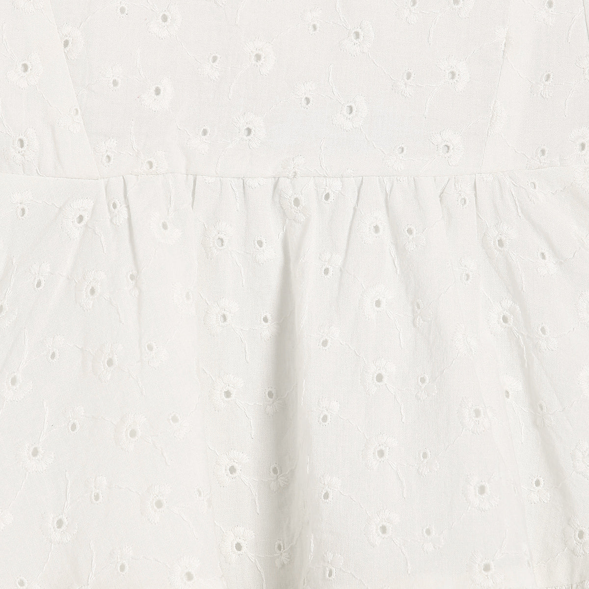 Baby Girls Broderie Anglaise Dress, White