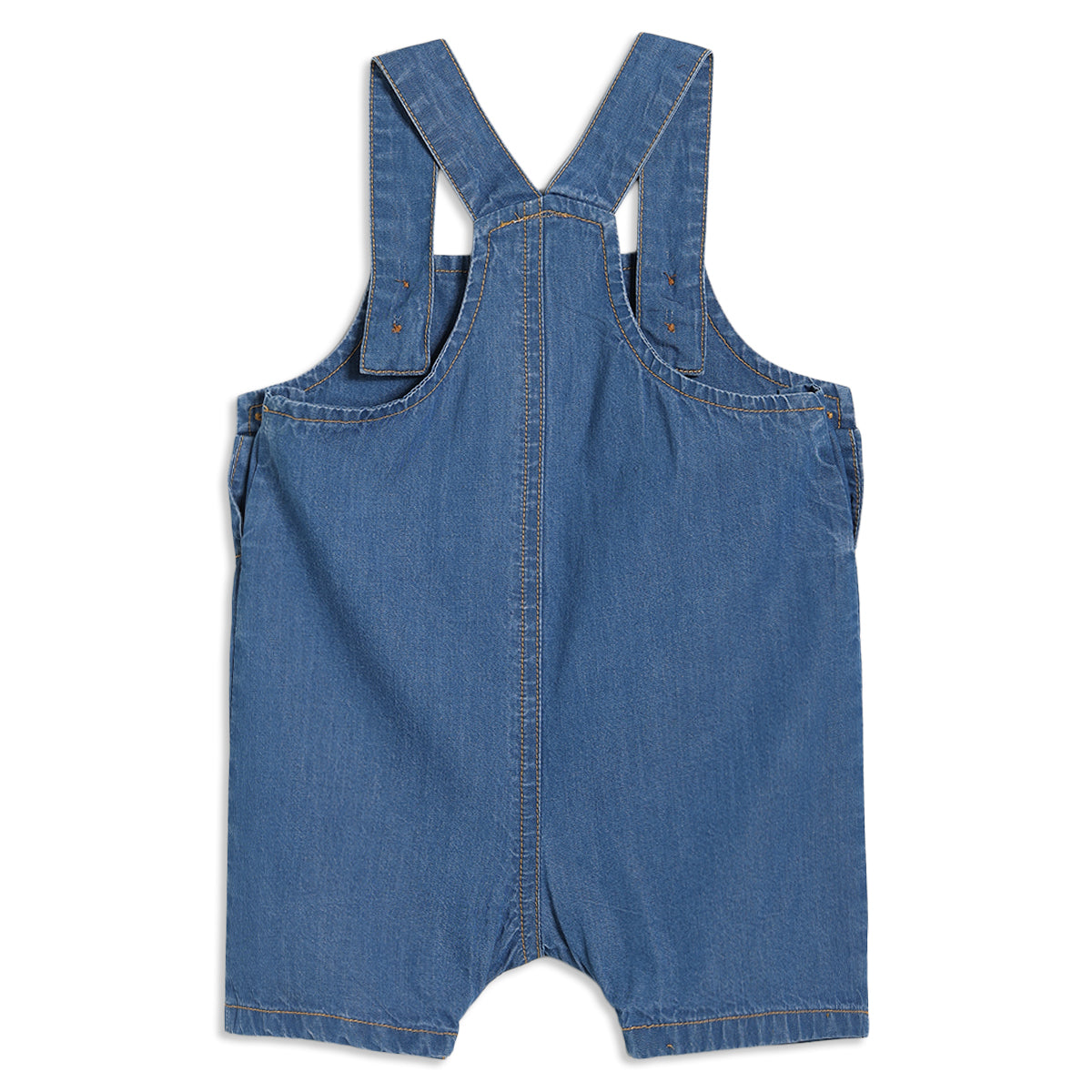 Baby Girls Fruit Print Dungaree 2pc Set , Multicolour