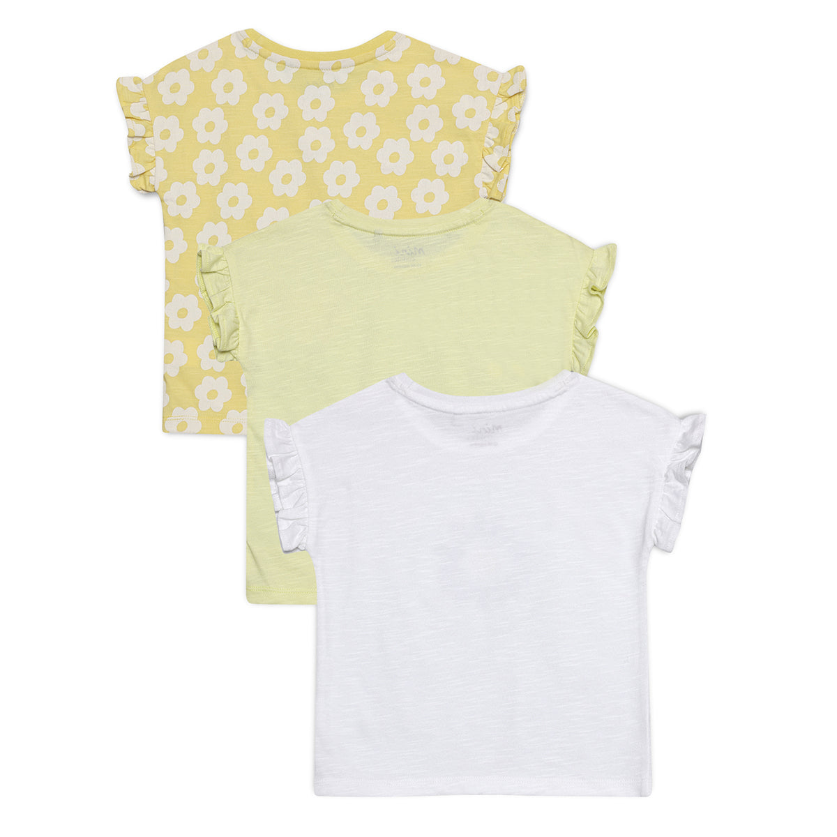 Baby Girls 3pk Floral Printed Knit Tops, Multicolour