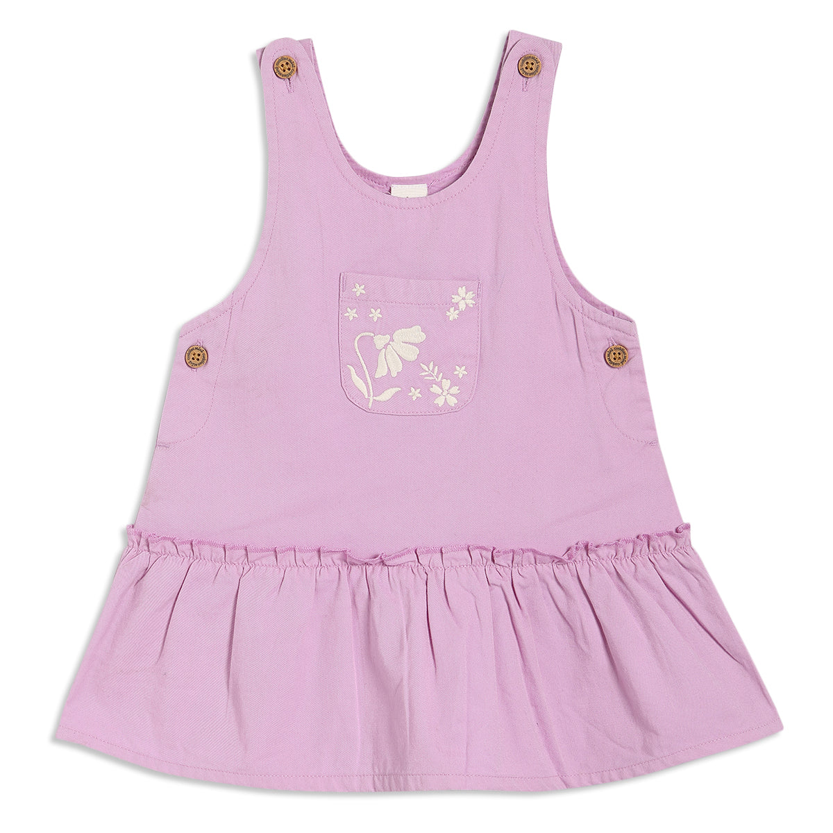 Baby Girls Floral 2pc Pinny Set, Multicolour
