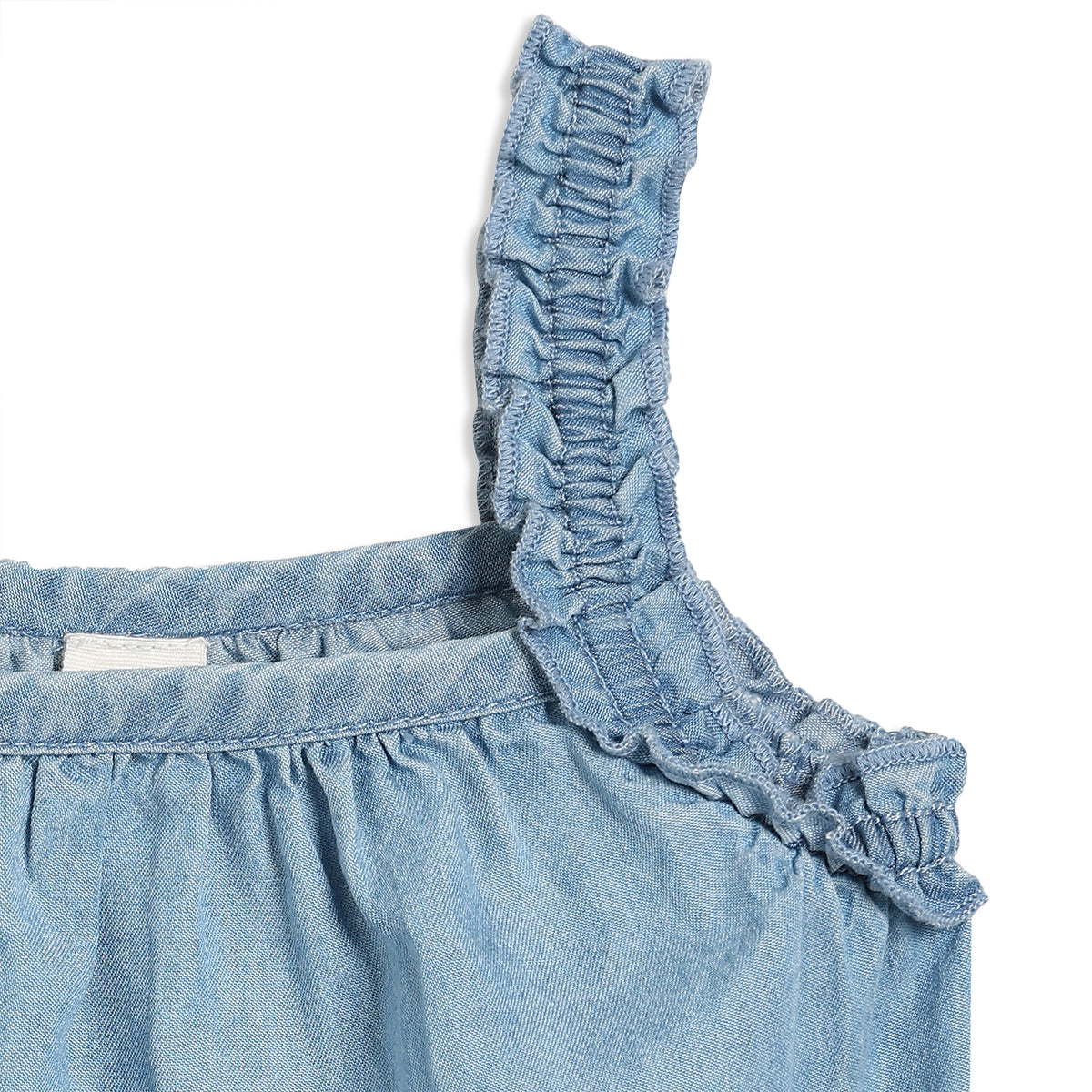 Baby Girls Floral Embroidered 2pc Set, Blue