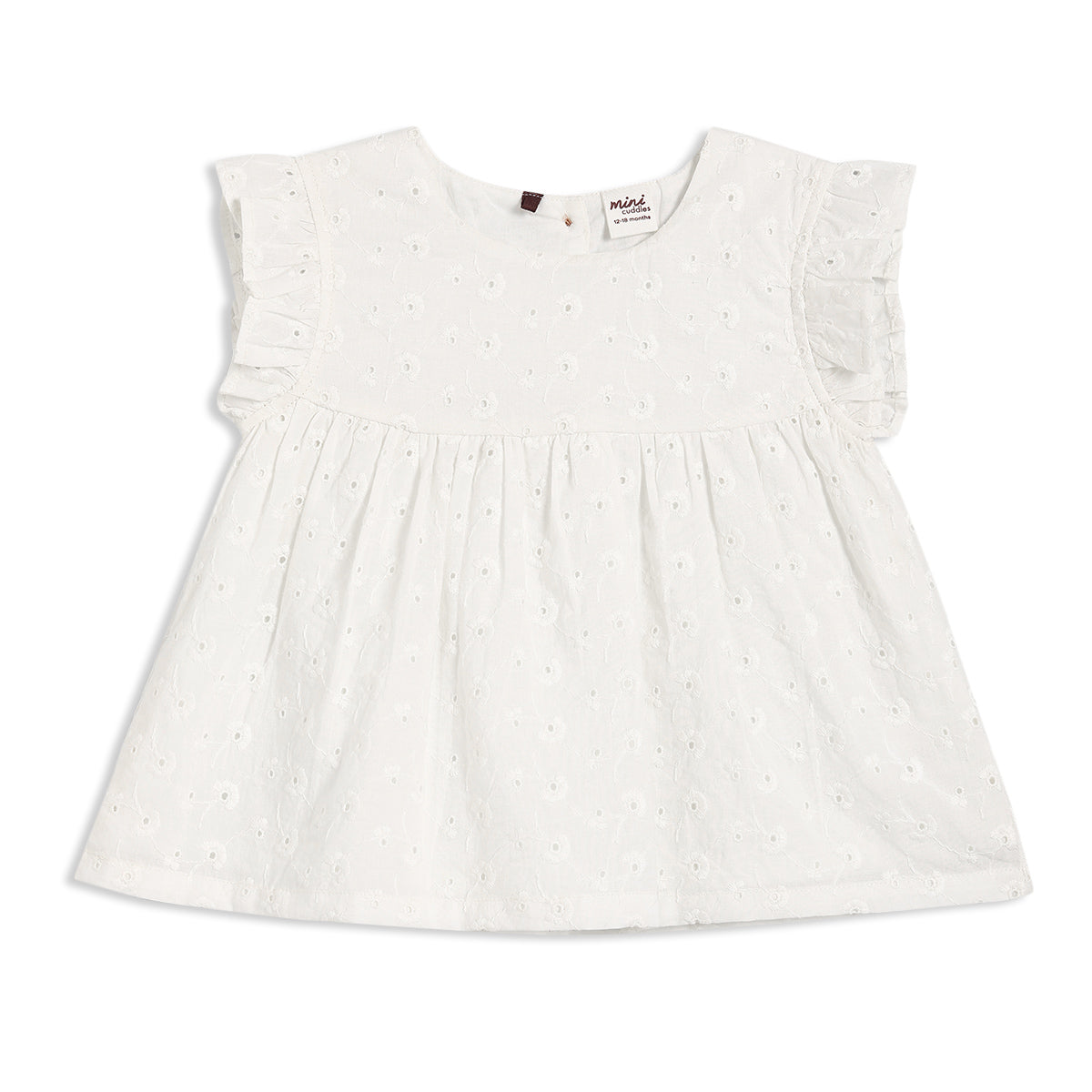 Baby Girls Broderie Anglaise 2pc Set, White
