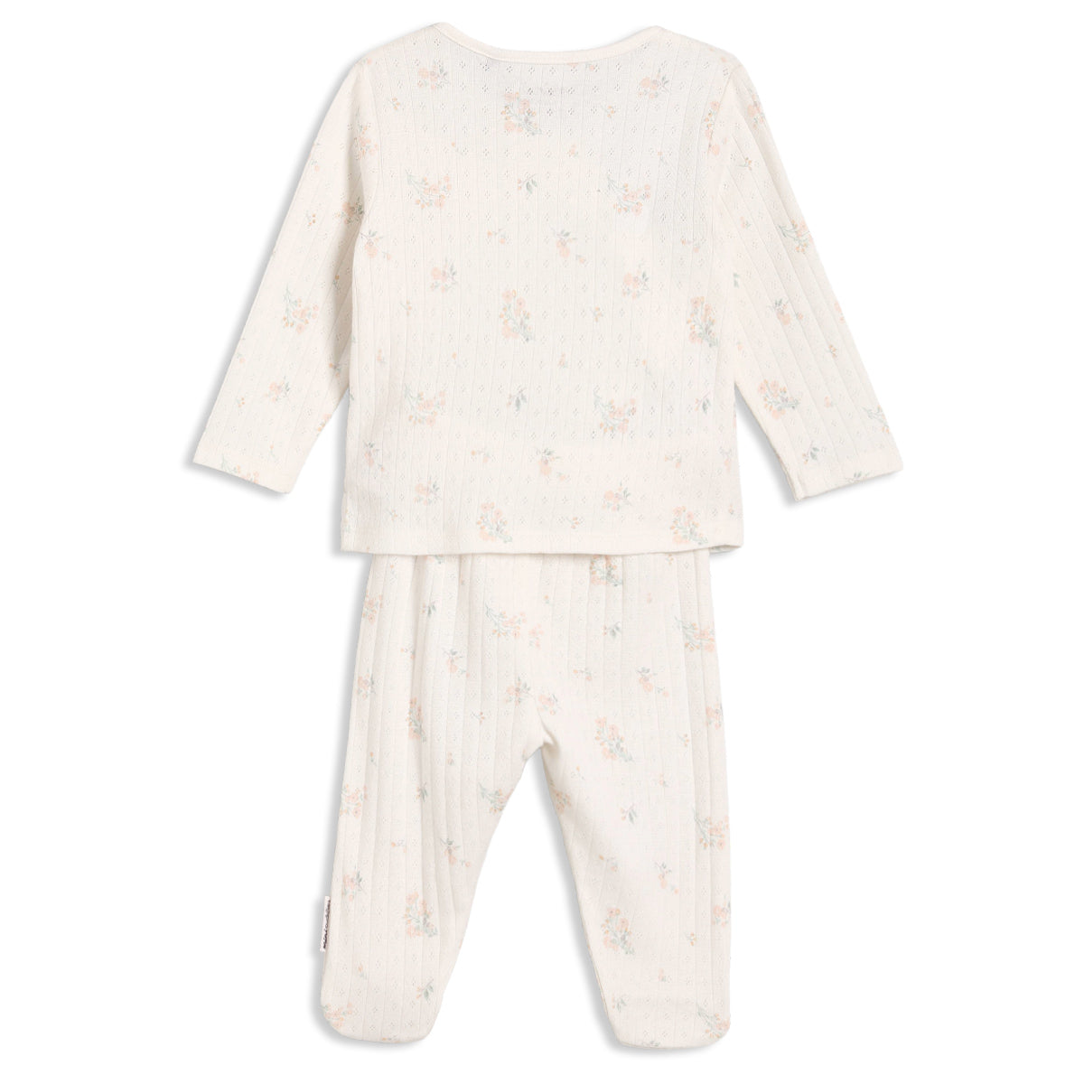 Baby Girls Floral Print 2pc Set, Off-White
