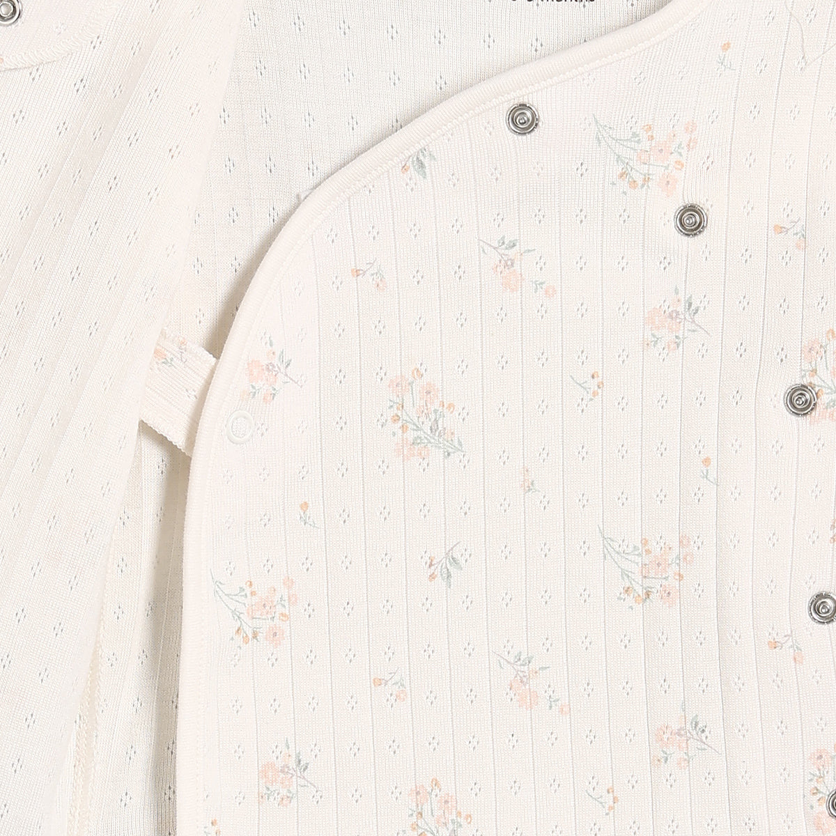 Baby Girls Floral Print 2pc Set, Off-White