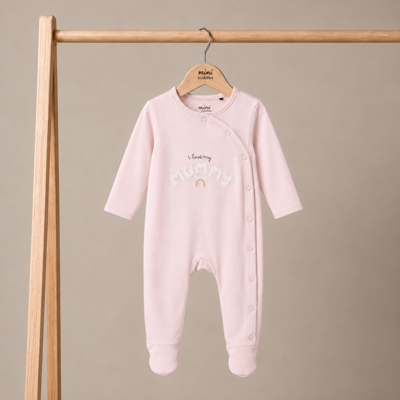 I Love My Mummy Sleepsuit (Pink)