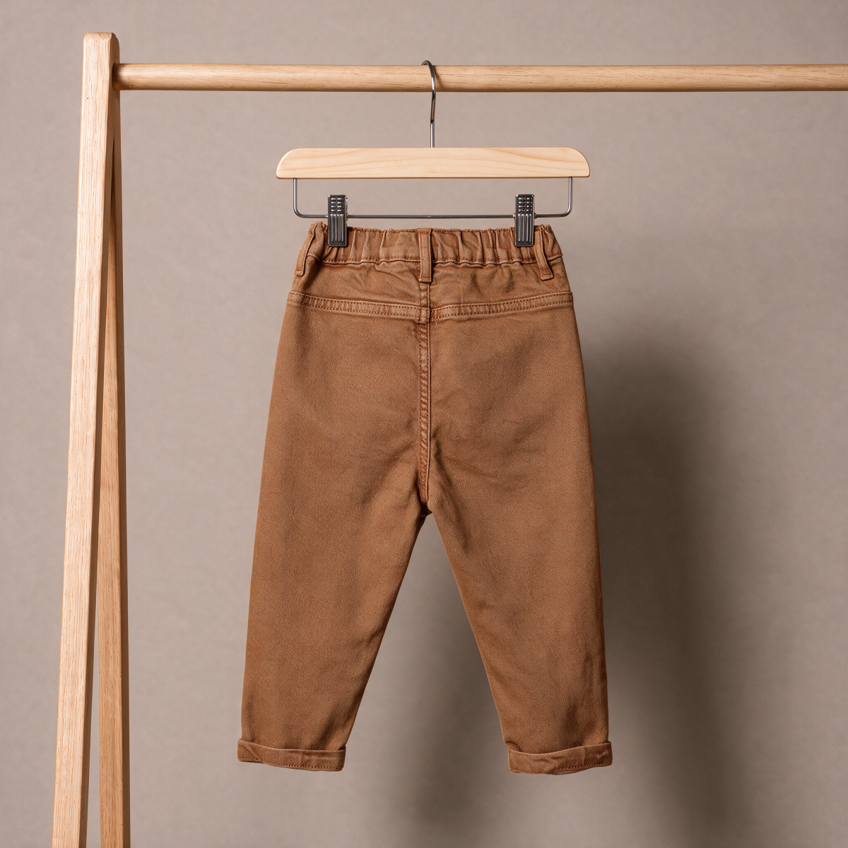 Boys Brown Single Denim Pant