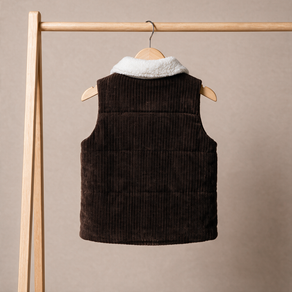 Boys Brown Single Gilet