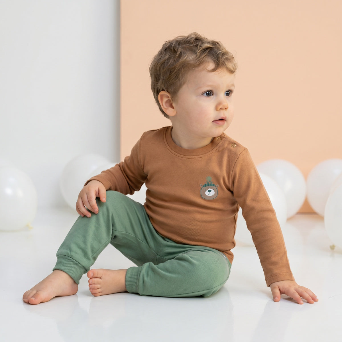 Baby Boys Printed 3pk Joggers, Multicolour