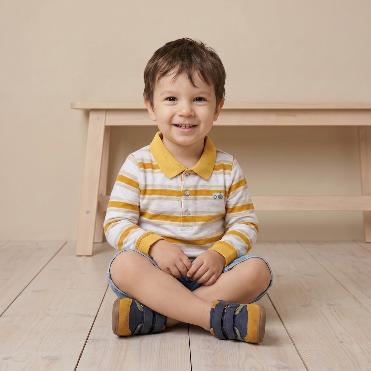 Boys Yellow Single Polo