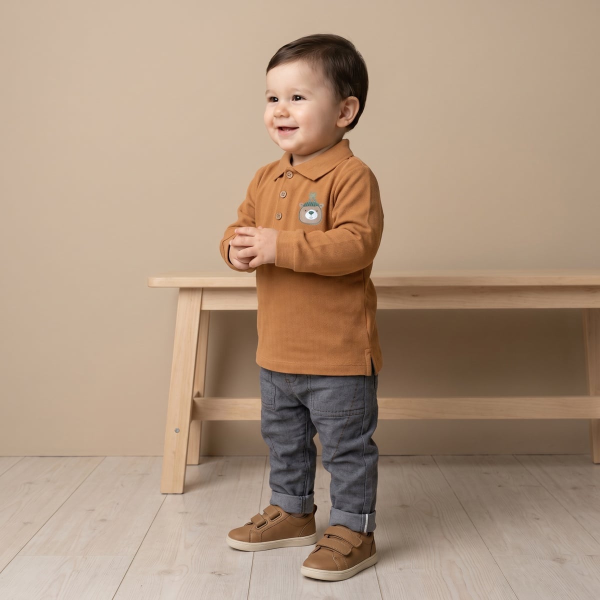 Boys Mustard Single Polo