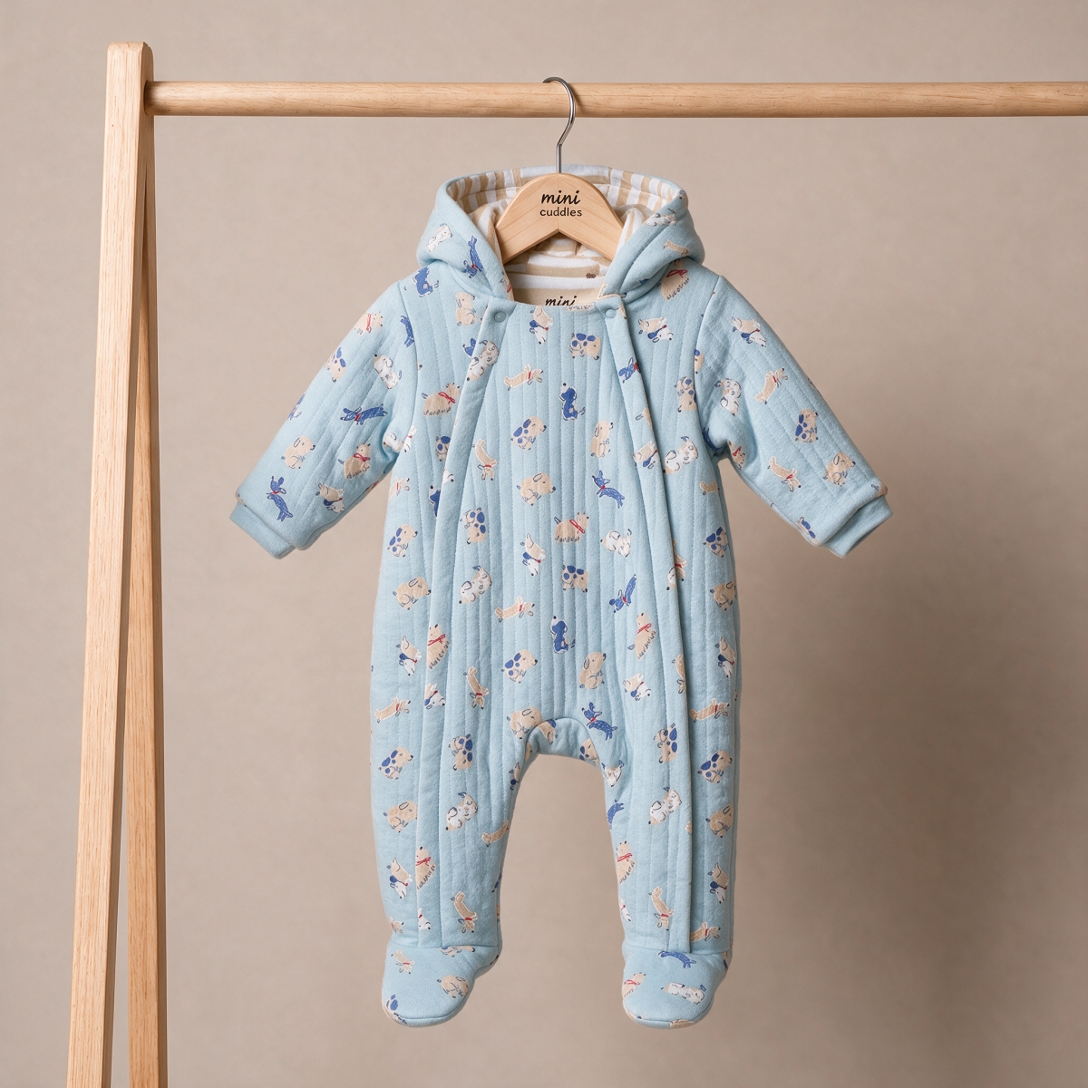 Boys Blue Single Pram Suit
