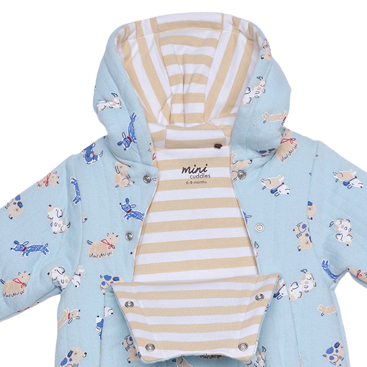 Boys Blue Single Pram Suit