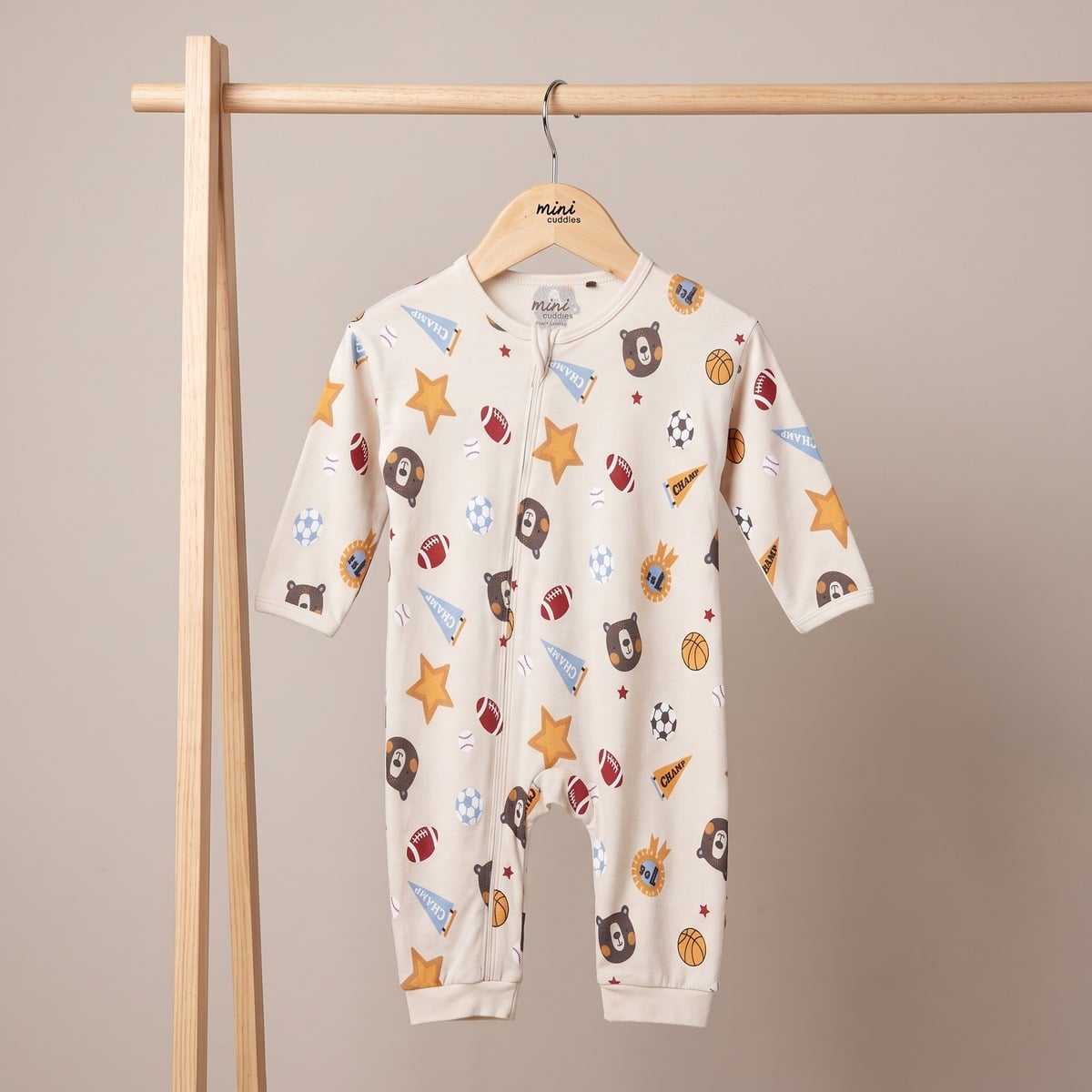 Boys Beige Single Romper
