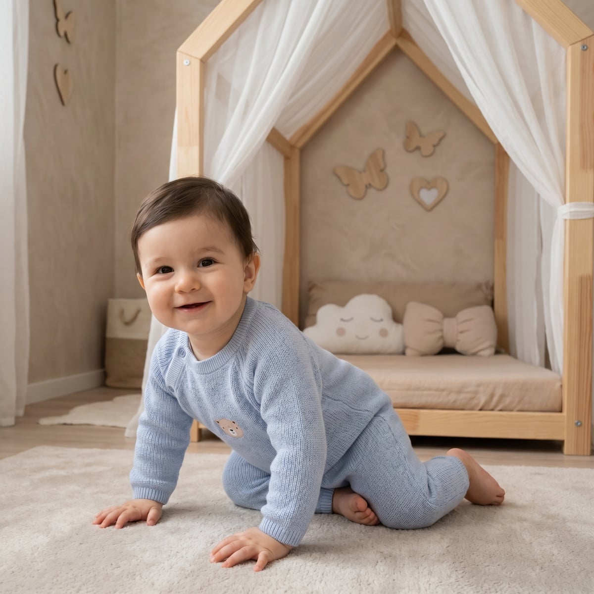Boys Blue Single Romper