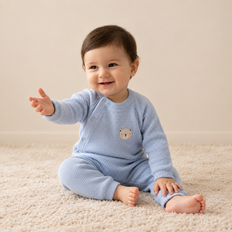 Little Bear Sleepsuit (Blue)