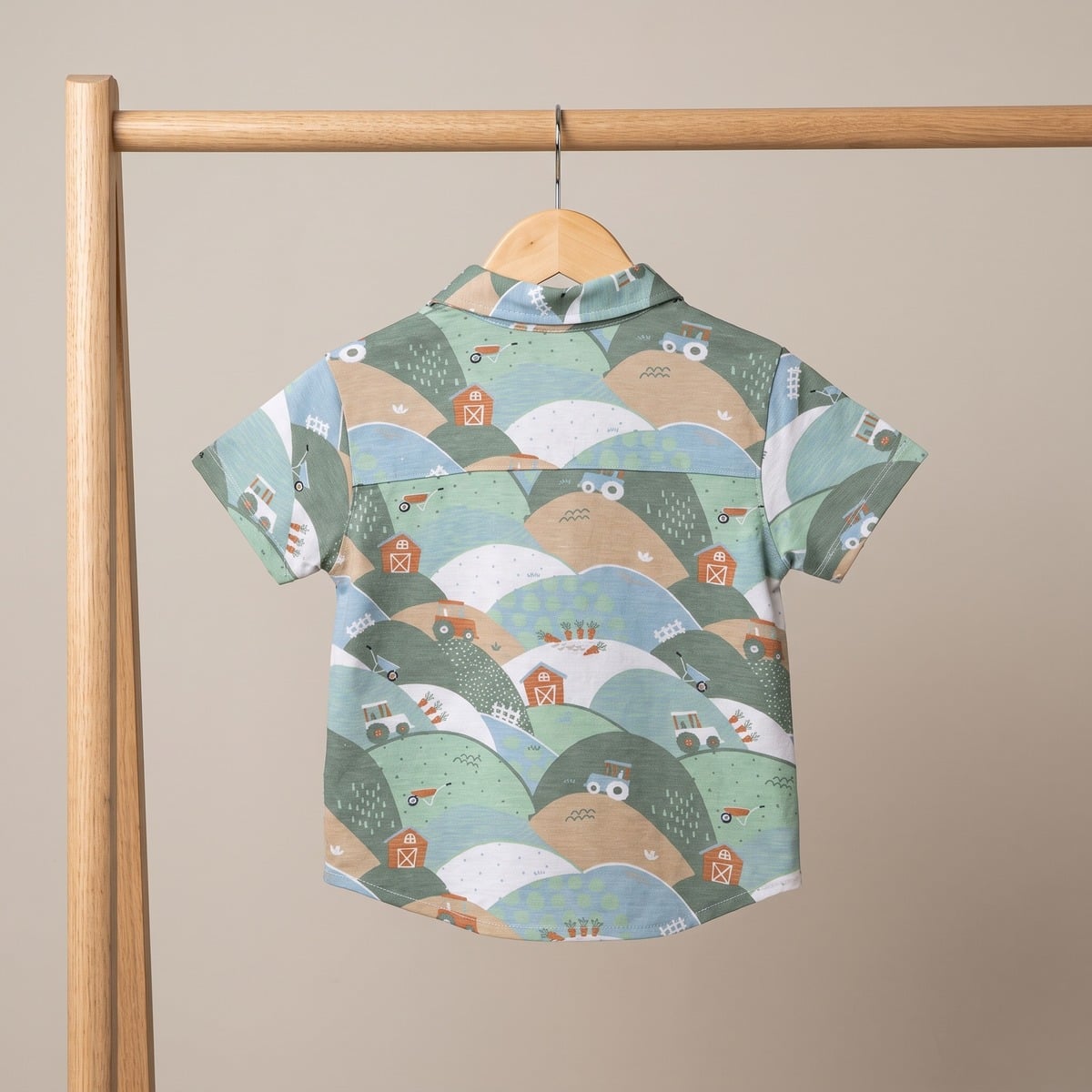 Boys Green Single Shirt