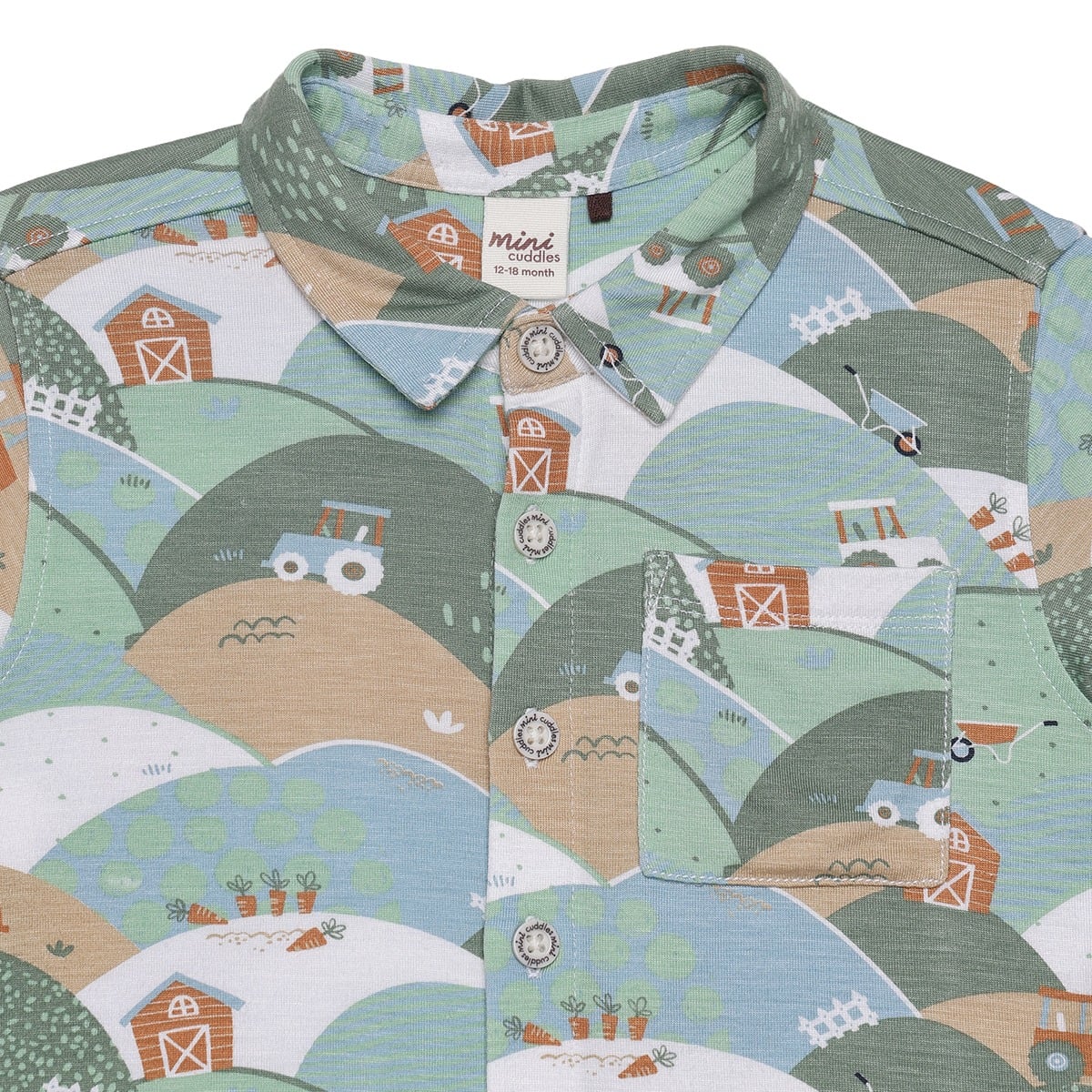 Boys Green Single Shirt