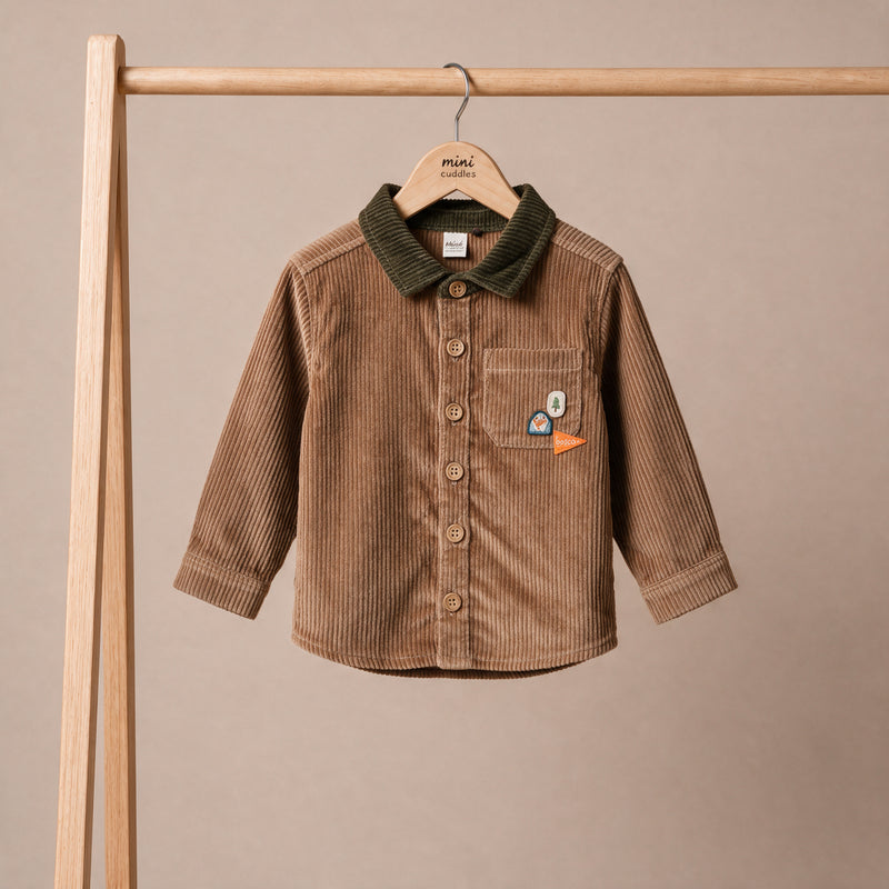 Boys Brown Single Shirt